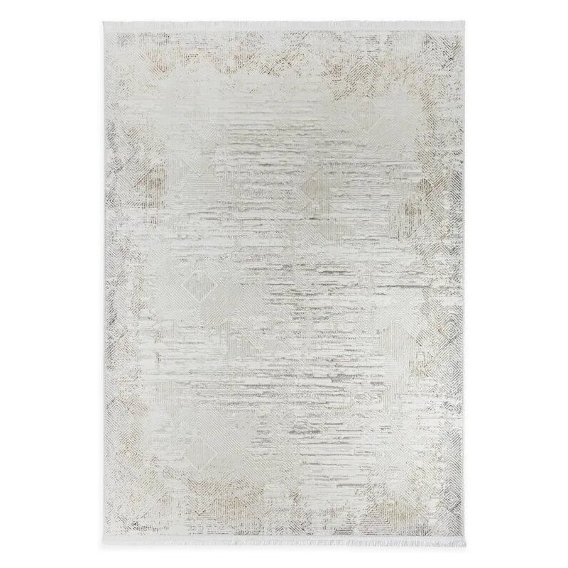 Dywan EUROFIRANY Kadifem 120 x 170 cm Kremowy