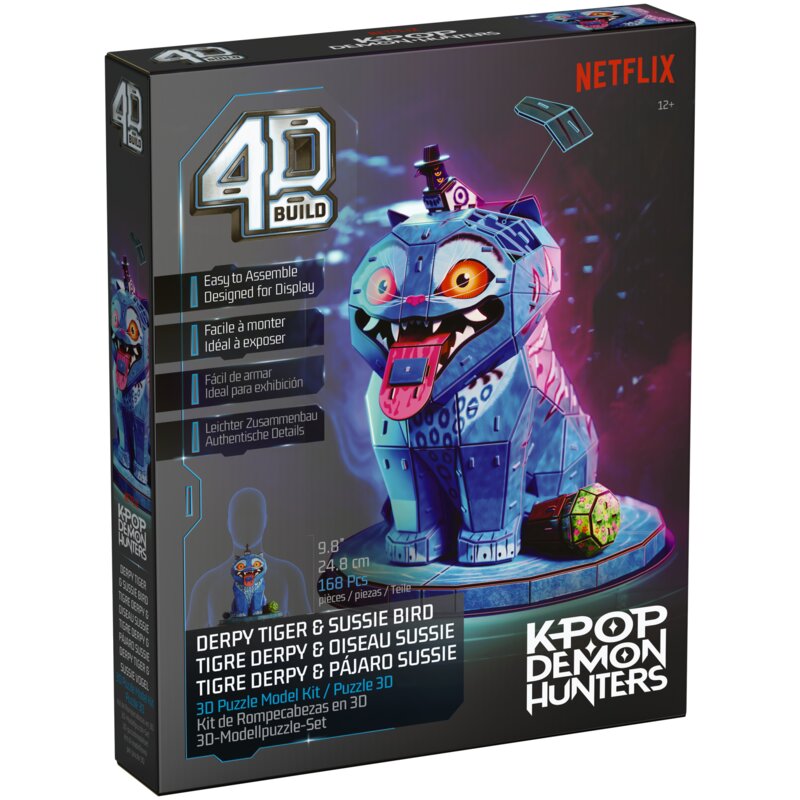 Puzzle 3D SPIN MASTER 4D KPop Demon Hunters Derpy Tiger i Sussie Bird (168 elementów)