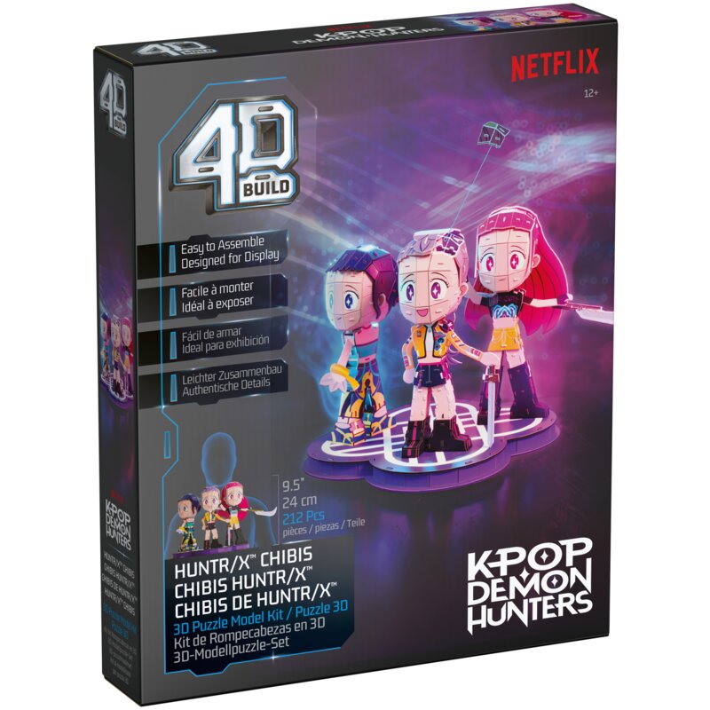 Puzzle 3D SPIN MASTER 4D K-Pop Demon Hunters Huntrix Chibis (212 elementów)