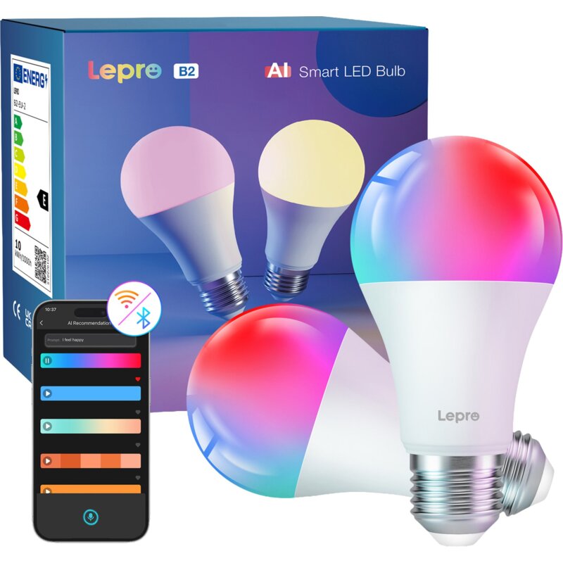 Lepro Żarówka LED B2-2 E27 Wi-Fi 1100lm 2szt.