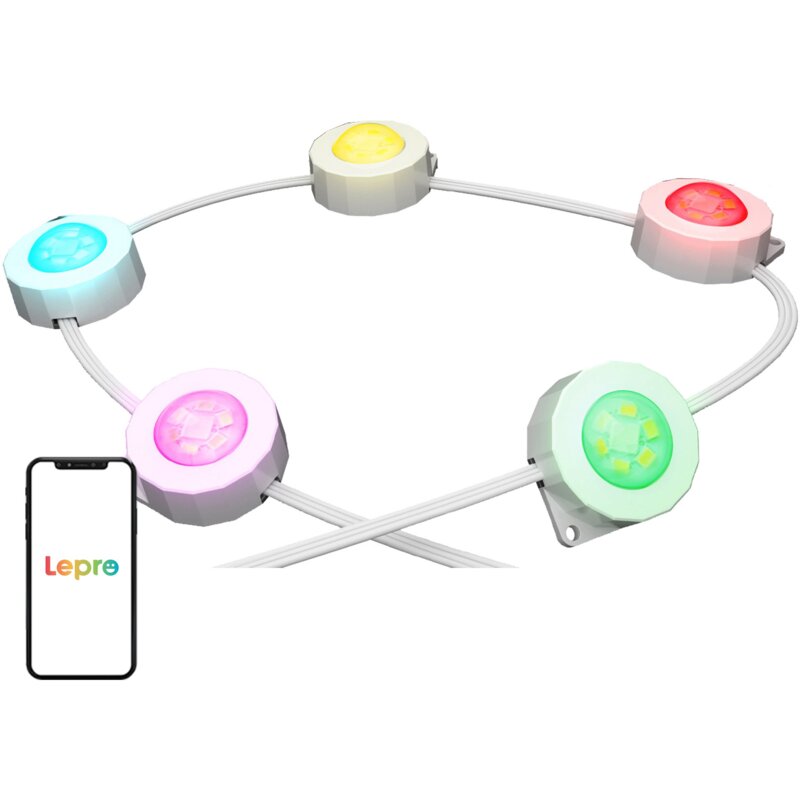 Lampa zewnętrzna LEPRO E1-30 Wi-Fi Bluetooth Czarny