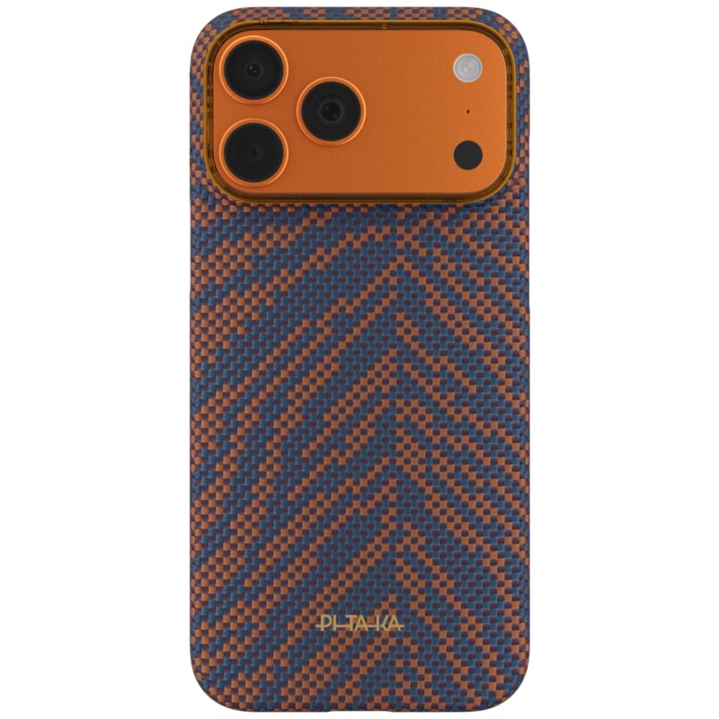 Etui PITAKA Edge Case Breath of Veins MagSafe do Apple iPhone 17 Pro Burning Orange