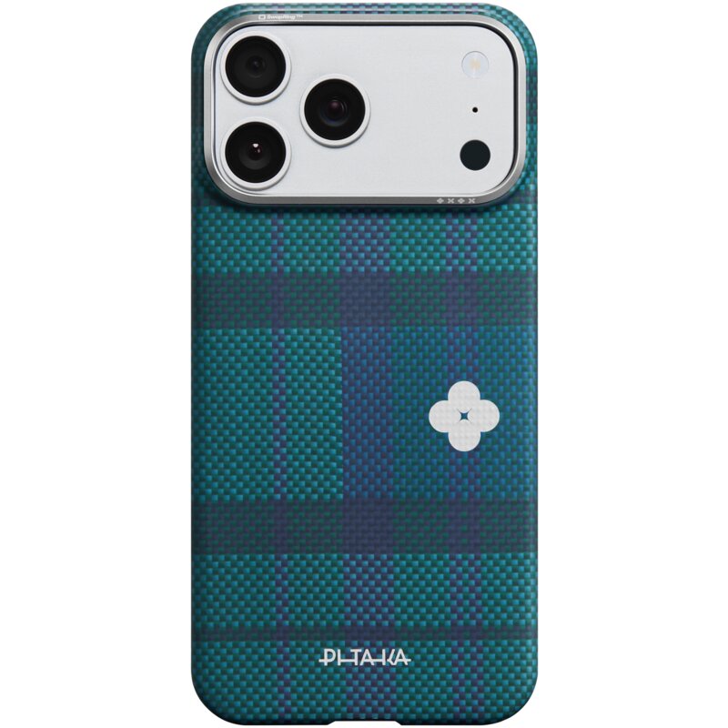 Etui PITAKA Flora in Grid Edge MagSafe do Apple iPhone 17 Pro Max Forest Dawn
