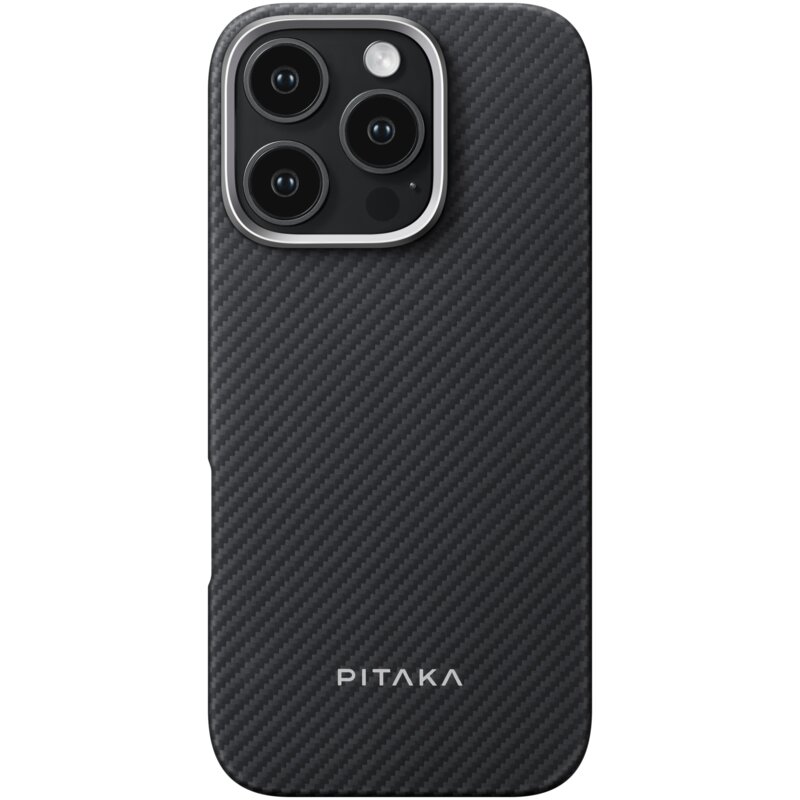 Etui PITAKA Ultra-Slim PitaTap MagSafe do Apple iPhone 16 Pro Max Czarno-szary