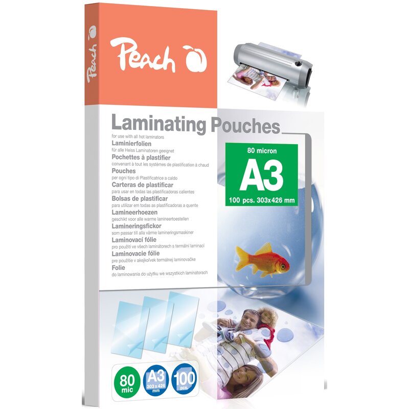 Folia do laminowania PEACH PP580-01 A3, 80 mic (100 szt.)