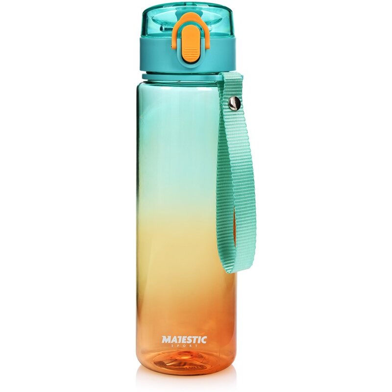Butelka tritanowa MAJESTIC SPORT Aura 560 ml Zielono-pomarańczowy