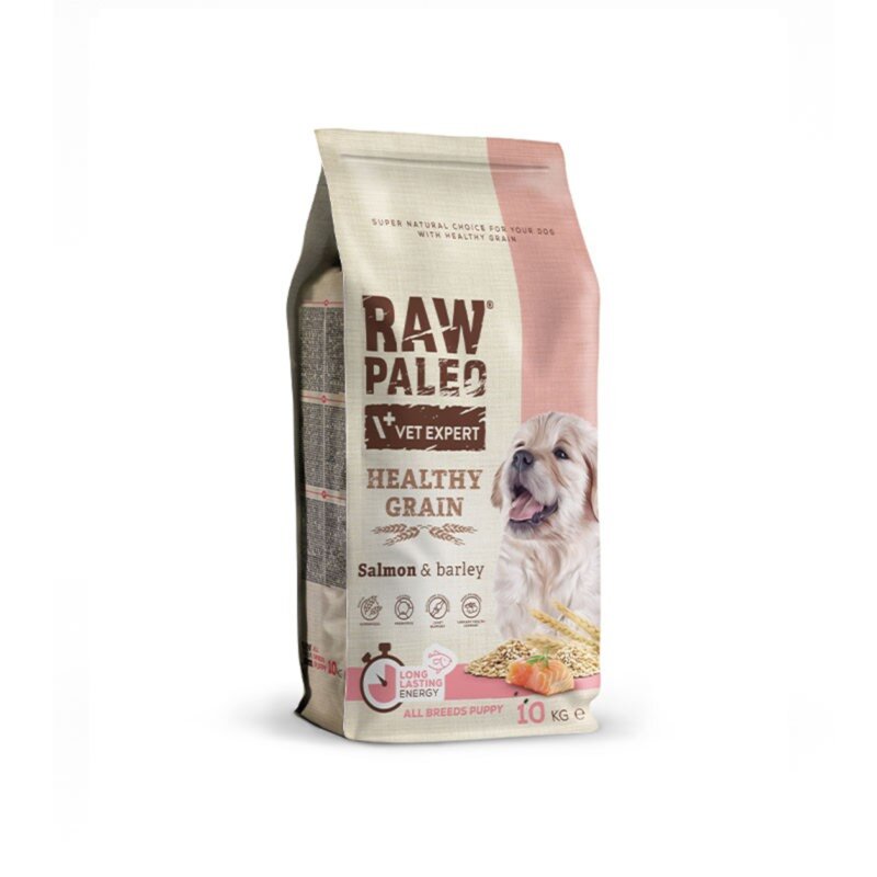 VETEXPERT Raw Paleo Healthy Grain Puppy Łosoś i jęczmień - sucha karma dla psa - 10 kg