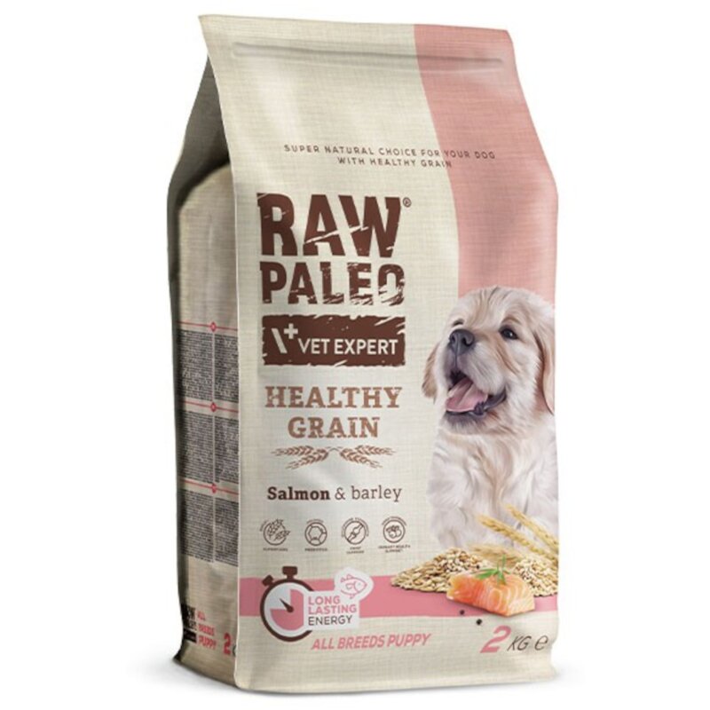 RAW PALEO HEALTHY GRAIN PUPPY SALMON - sucha karma z łososiem dla szczeniąt 2kg