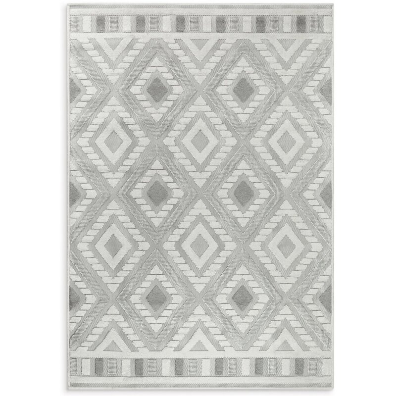 Dywan EUROFIRANY Didar3 80 x 150 cm Srebrny