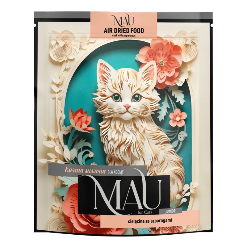 MAU Air dried Junior Cielęcina ze szparagami - sucha karma dla kota - 700g