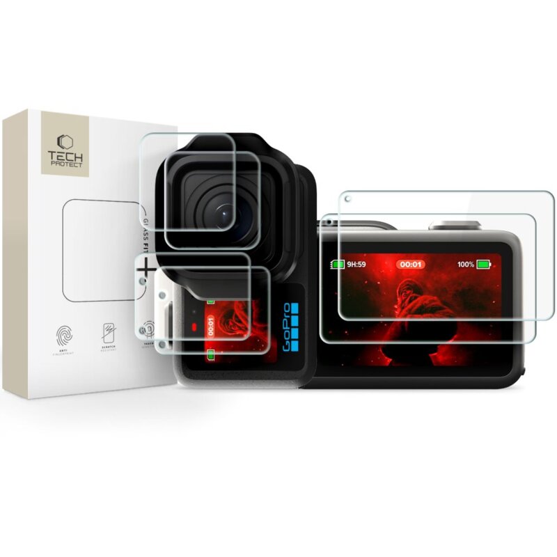 Zestaw ochronny TECH-PROTECT Foil & Glass Fit+ do Gopro Mission 1/Pro (2 szt.)