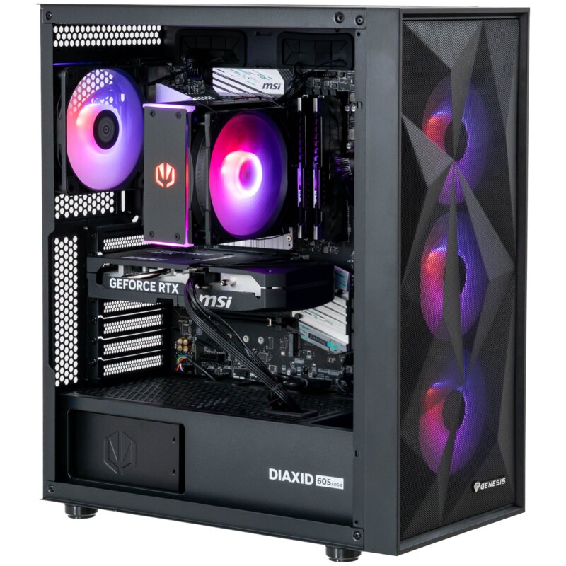 Komputer MAD DOG GENESIS-A04WR16WHV3 R7-5700 16GB RAM 1TB SSD GeForce RTX5060Ti DLSS 4.5 Wi-Fi Windows 11 Home