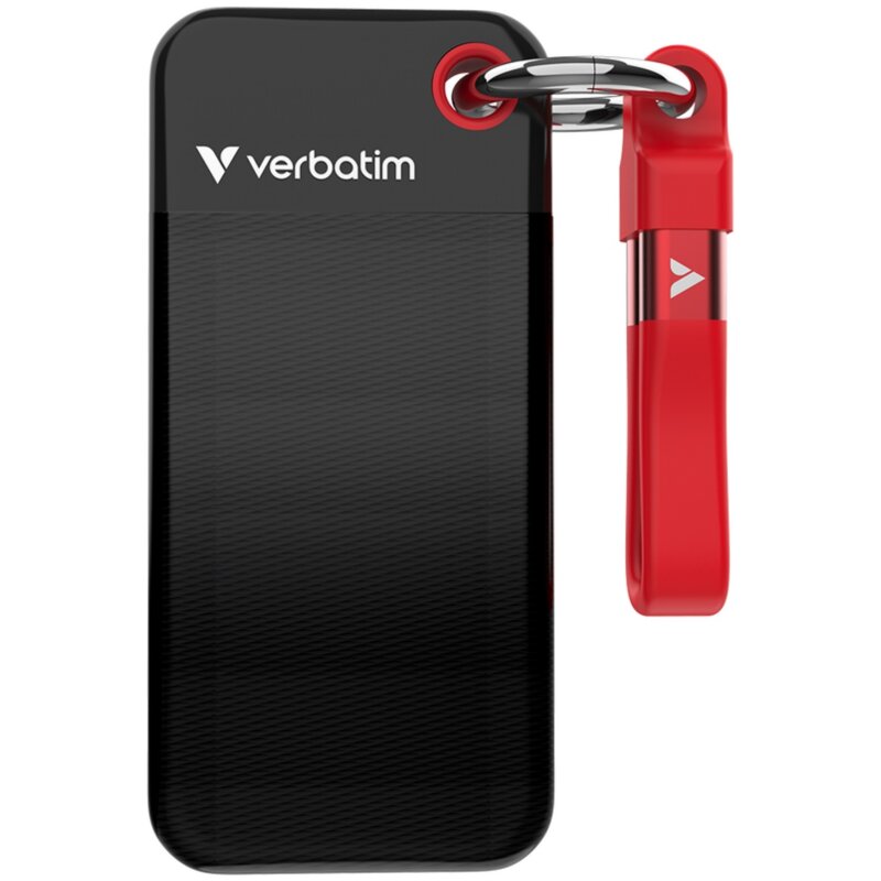 Dysk VERBATIM Pocket 128GB SSD Czarno-czerwony