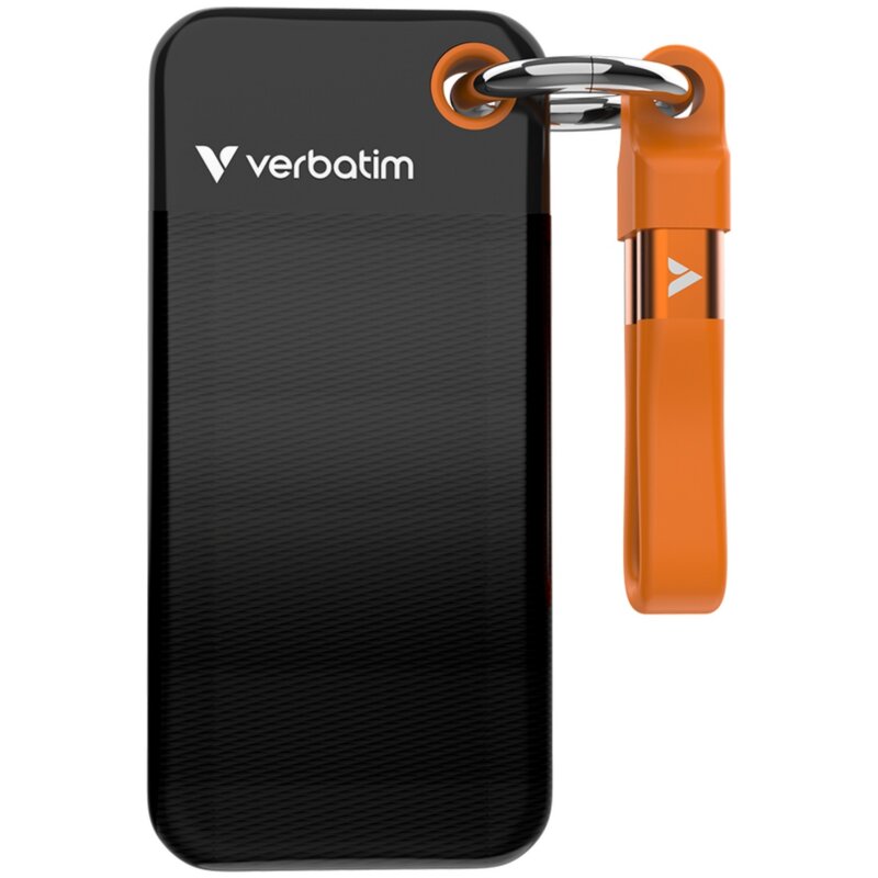 Dysk VERBATIM Pocket 128GB SSD Czarno-pomarańczowy