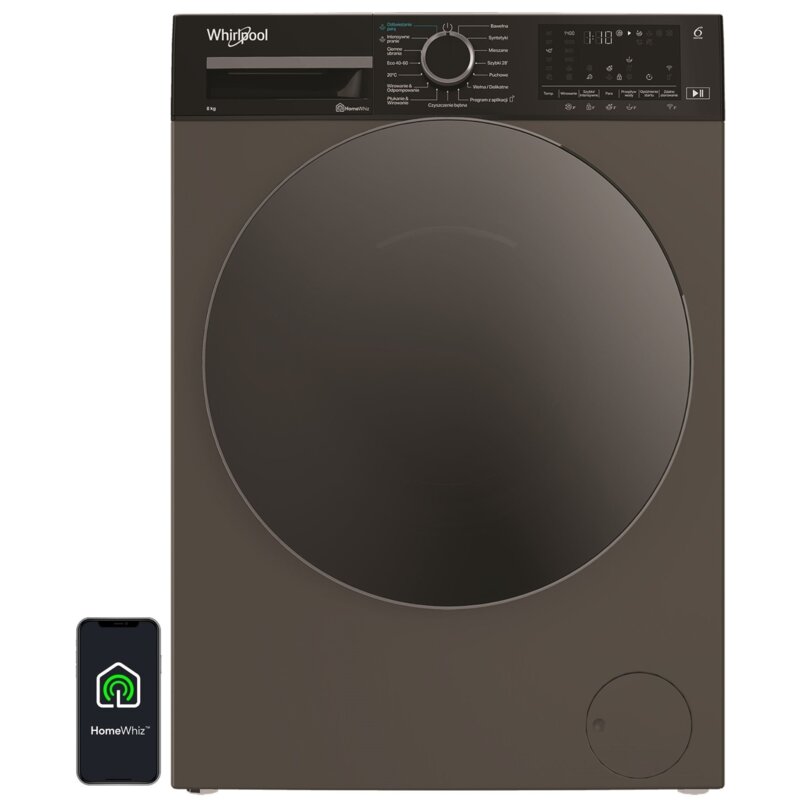 Pralka WHIRLPOOL WAM864GKBCPL 8kg 44.4cm 1400obr AI AdaptiveWash Sterowanie smartfonem