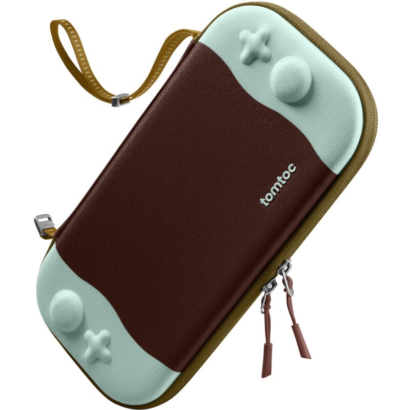 Etui TOMTOC FancyCase-G05 do Nintendo Switch 2 Slim Zielono-brązowy