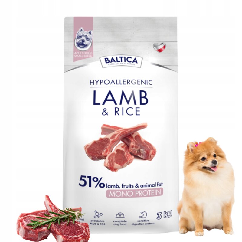 Karma Baltica Hypoallergenic Lamb & Rice Adult Small Breeds 3kg XS/S