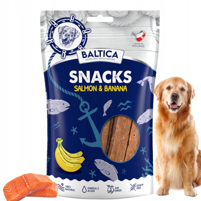 BALTICA Snacks Łosoś z bananami - przysmak dla psa - 80g