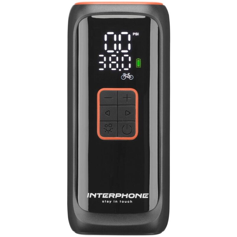 Pompka rowerowa elektryczna INTERPHONE Smart Air Pump INTERPHOAIRPUMP4K z manometrem