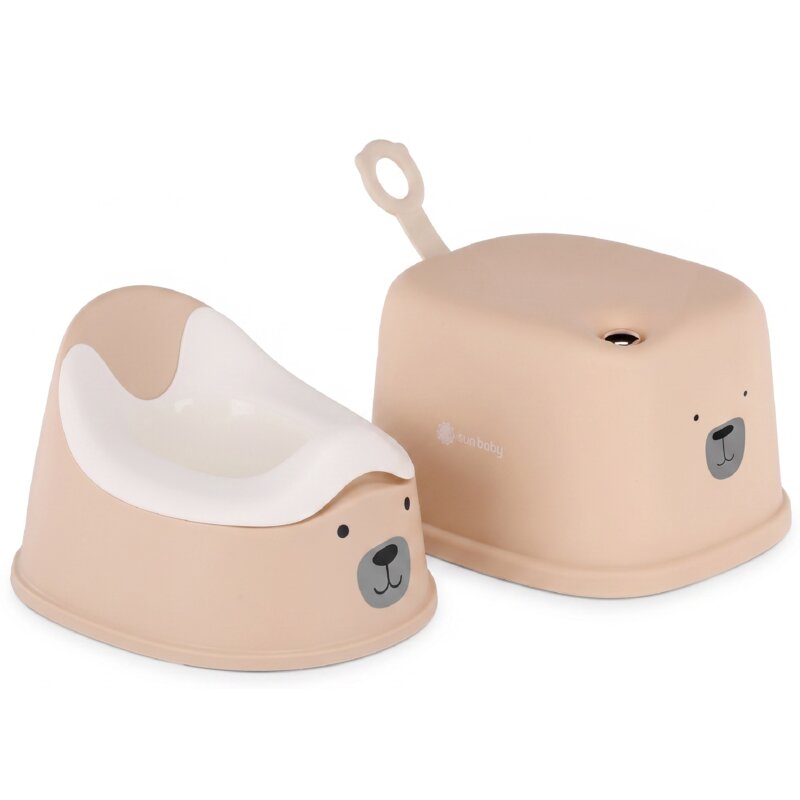 Nocnik SUN BABY Miś 2w1 Beżowo-biały