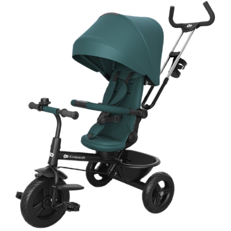Trójkołowiec KINDERKRAFT Aston 2 Plus Siedzisko 360° Zielony