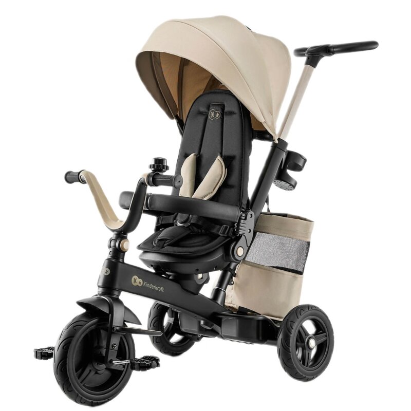 Trójkołowiec KINDERKRAFT Easytwist Siedzisko 360° Beżowy