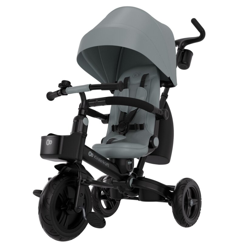 Trójkołowiec KINDERKRAFT Aveo 2 Plus Siedzisko 360° Szary