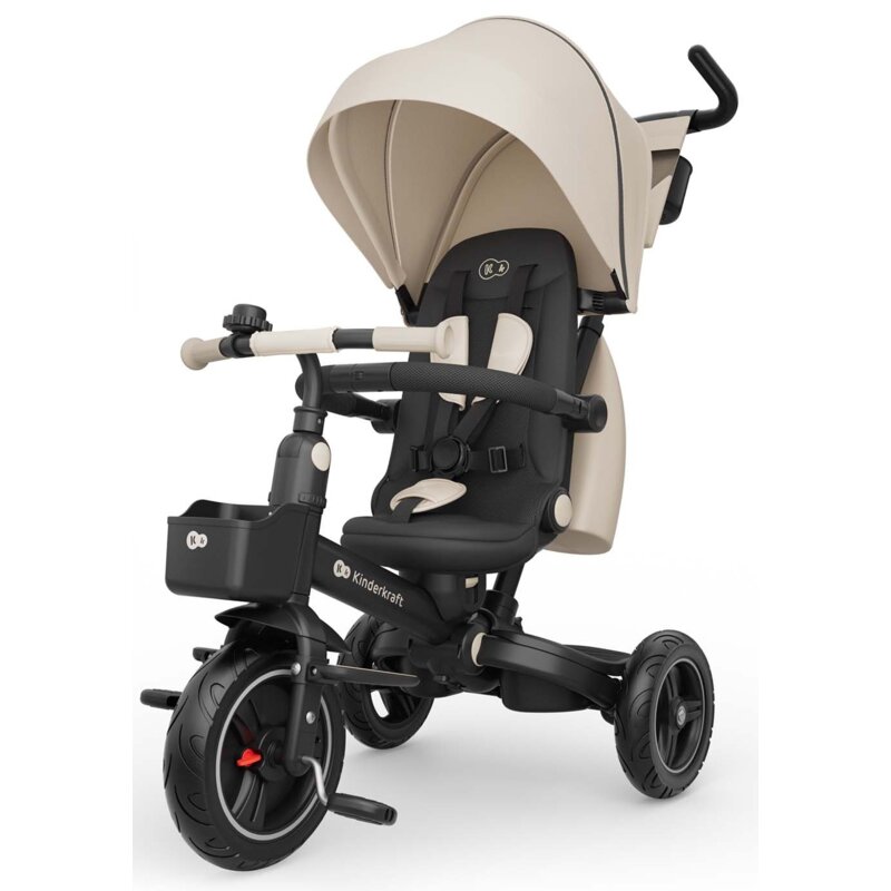 Trójkołowiec KINDERKRAFT Spinstep 2 Plus Siedzisko 360° Beżowy