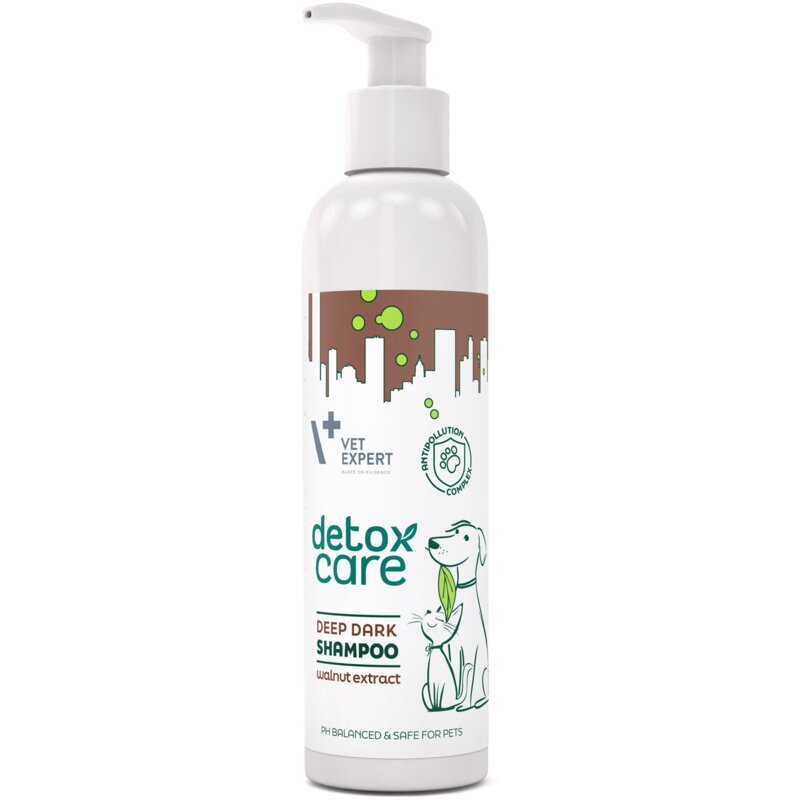 Vet Expert Detox Care Deep Dark Shampoo - szampon dla psów i kotów o ciemnym i czarnym ubarwieniu sierści 250 ML