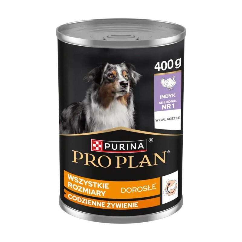 Karma dla psa PURINA Pro Plan Adult Dog Indyk w galaretce 3 x 400 g
