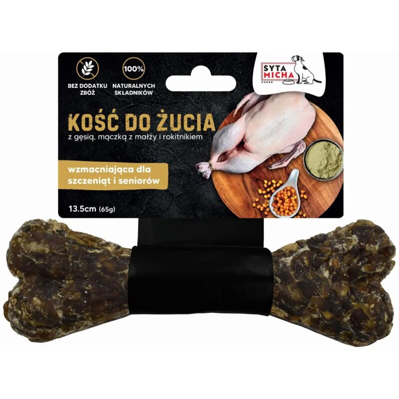 Przysmak dla psa SYTA MICHA Kość wzmacniająca dla szczeniąt i seniorów 65 g