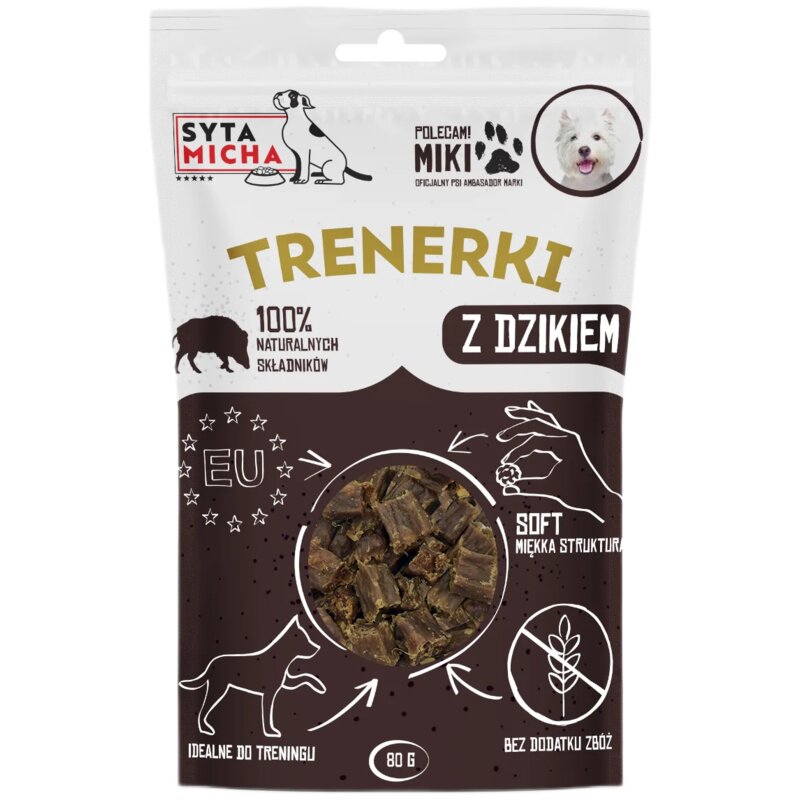 Przysmak dla psa SYTA MICHA Trenerki z dzikiem 80 g