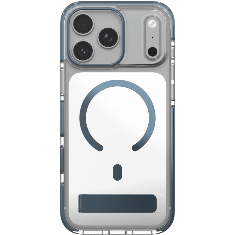 Etui ZAGG Santa Cruz Snap Kickstand MagSafe do Apple iPhone 17 Pro Max/18 Pro Max Przezroczysto niebieski
