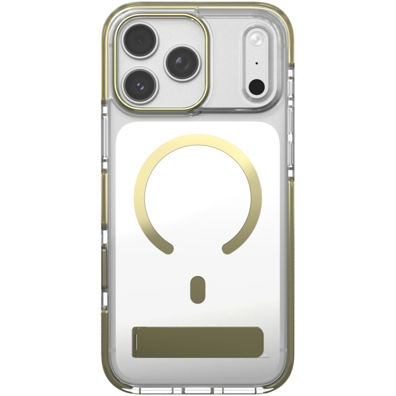 Etui ZAGG Santa Cruz Snap Kickstand MagSafe do Apple iPhone 17 Pro Max/18 Pro Max Przezroczysto złoty