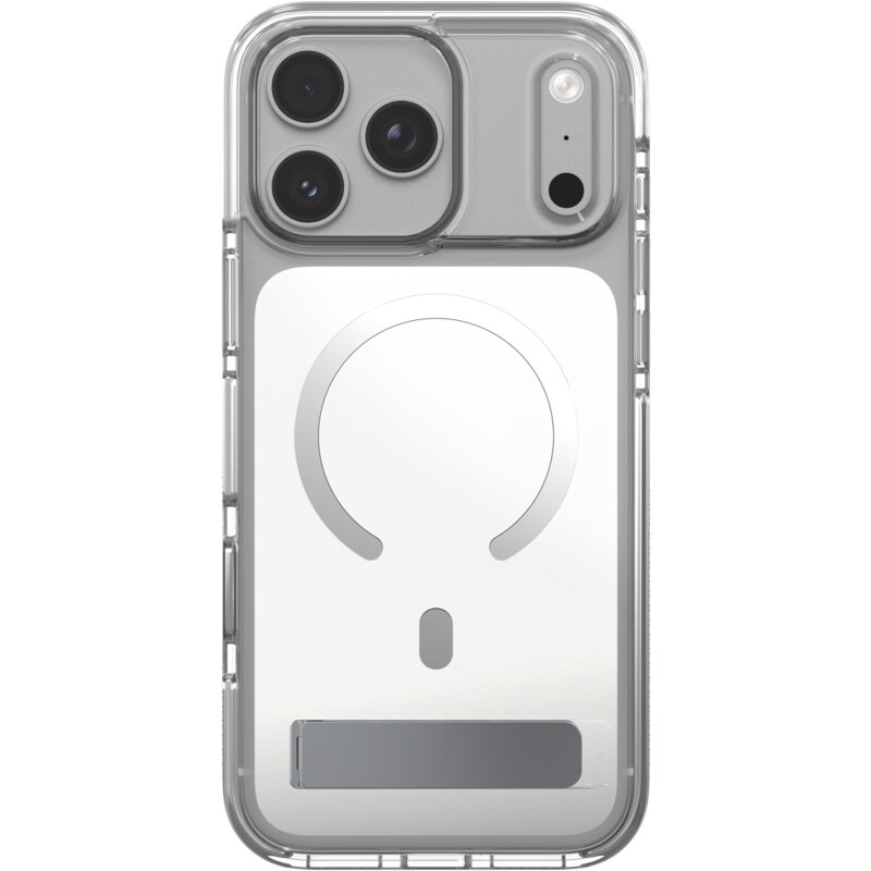 Etui ZAGG Santa Cruz Snap Kickstand MagSafe do Apple iPhone 17 Pro Max/18 Pro Max Przezroczysto srebrny