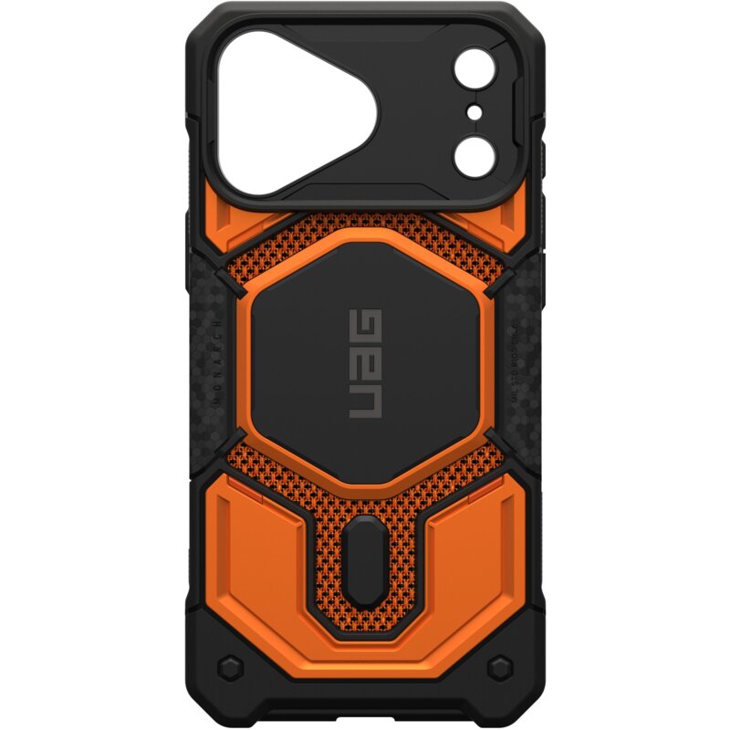 Etui UAG Monarch Pro MagSafe do Apple iPhone 17 Pro Max/18 Pro Max Kevlar Czarno-pomarańczowy