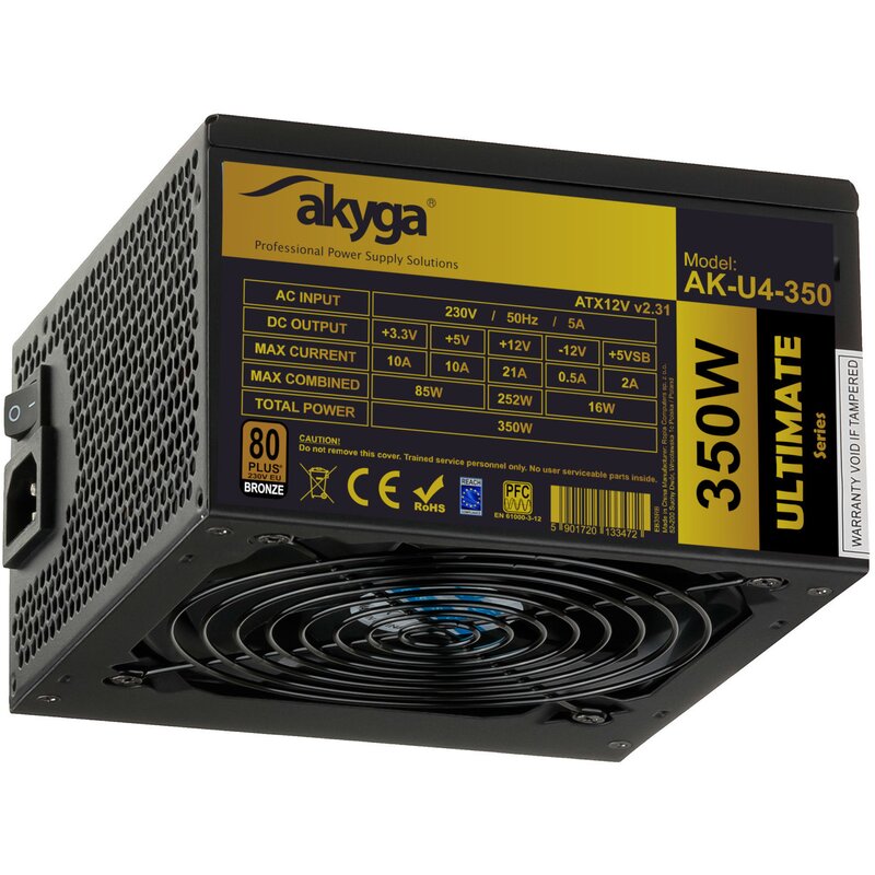 Zasilacz AKYGA AK-U4-350 350W 80 Plus Bronze