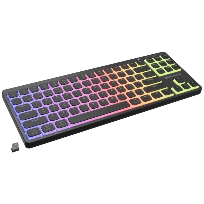 Klawiatura GENESIS Thor 430 TKL Wireless Outemu Pink Silent Czarny