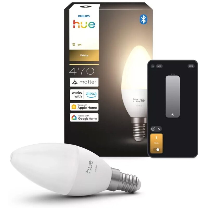 Inteligentna żarówka LED PHILIPS HUE 929004295901 3.9W E14 Bluetooth, ZigBee
