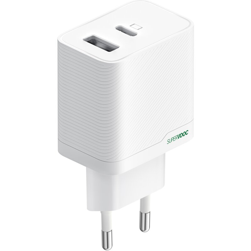 Ładowarka sieciowa OPPO SuperVooc Dual-Port 45W Biały