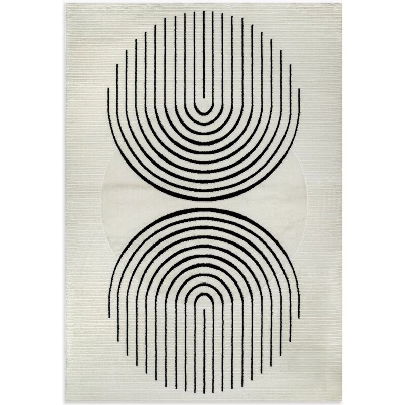 Dywan EUROFIRANY Aurra1 140 x 190 cm Kremowy