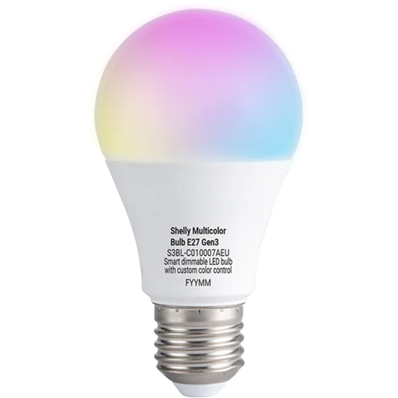 Inteligentna żarówka LED SHELLY Multicolor Bulb Gen3 E27, Wi-Fi