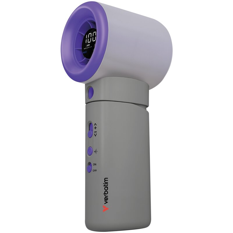 Wentylator VERBATIM Cool 'n' Go Aqua Breeze Fioletowo-szary