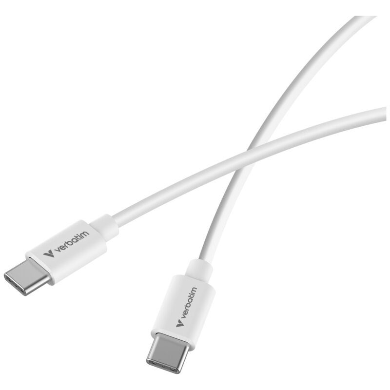 Kabel USB-C - USB-C VERBATIM Essential 100W 3 m Biały