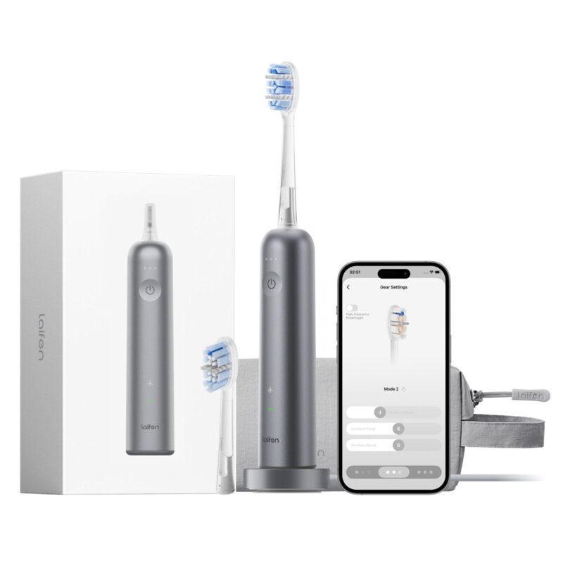 Szczoteczka soniczna LAIFEN Wave Pro LFTB02-A Aluminium Szary