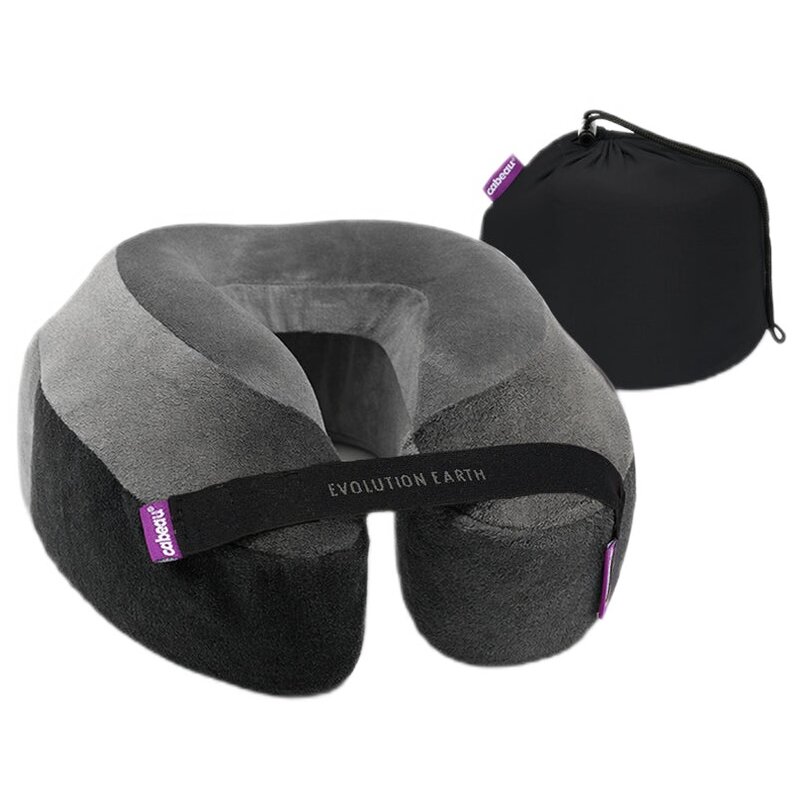 Poduszka podróżna CABEAU Earth Deluxe Wind CB EVED6410 Szaro-czarny