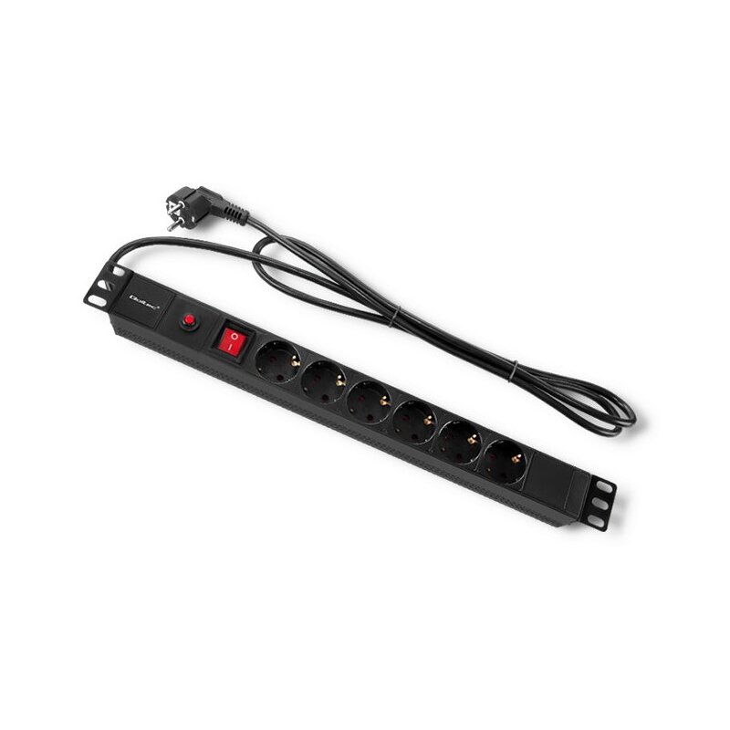 Listwa QOLTEC Rack 53993 (2 m) Czarny