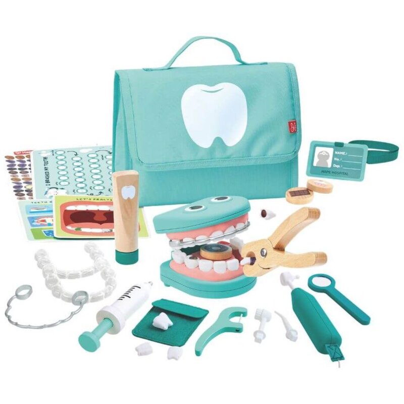 Zabawka zestaw lekarski HAPE Zestaw Małego Dentysty E3227A