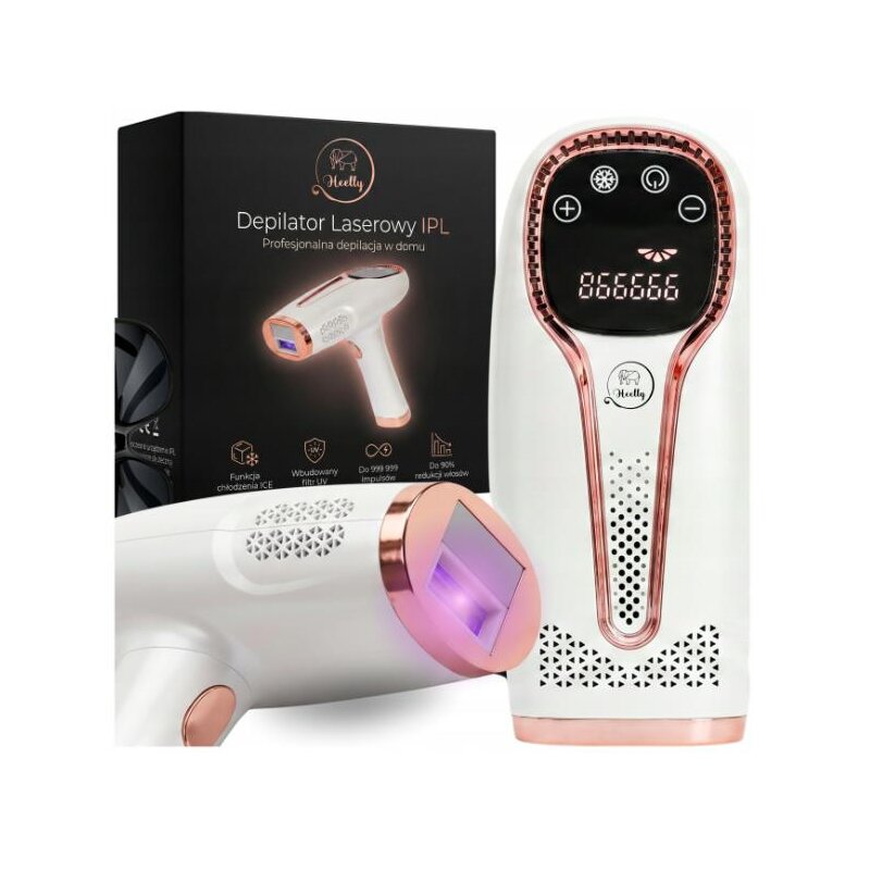 Depilator HEELLY IPL WH-02 Funkcja chłodzenia Wbudowany filtr UV Biały