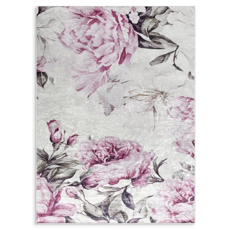 Dywan EUROFIRANY Lotus2 120 x 160 cm Różowy